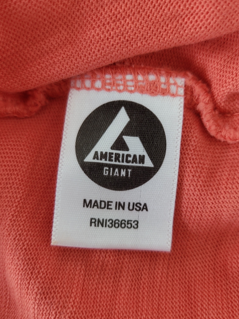 American Giant Coral Short Sleeve Tee Cotton %100 Size Small - Picture 7 of 9